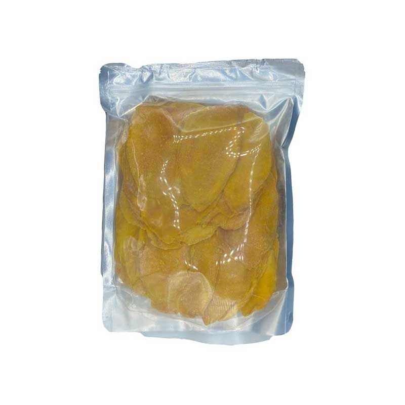 Pack of dehydrated sliced mango